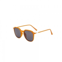 Retro Glasses  Large Frame Thin Orange Sunglasses Female Anti-uv Sun Shading Sunglasses Distributor