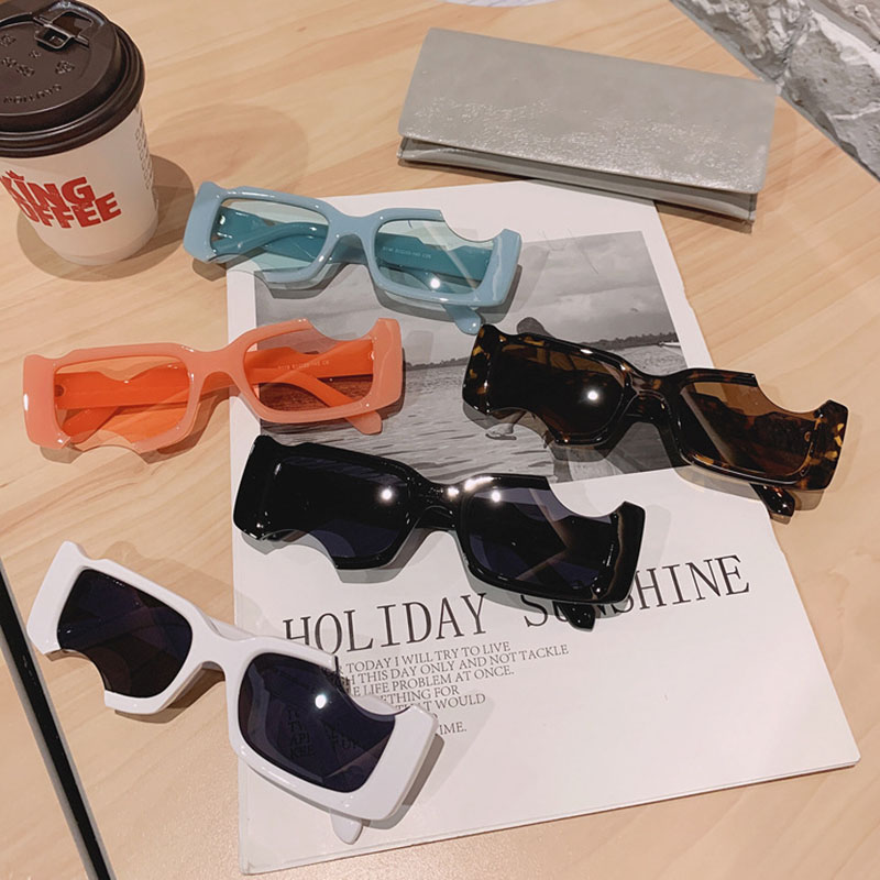 Mint Green Fashion Notch Hole Sunglasses Hip-hop Sunglasses Female Trend Distributor