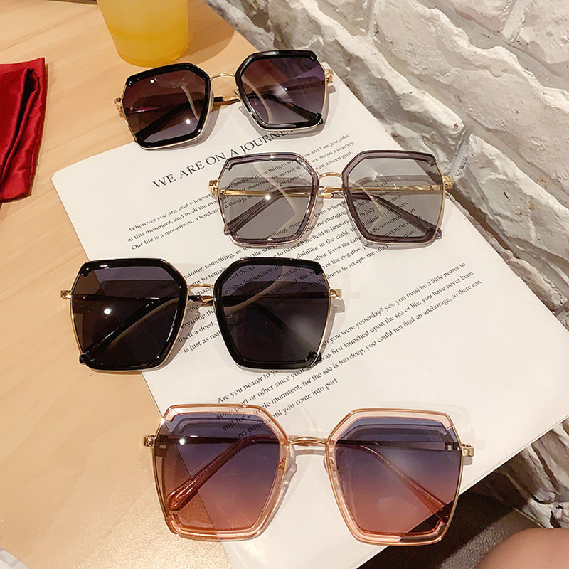 Sunglasses Korean Version Of The Large Frame Polarized Mirror Anti-uv Sunglasses Square Shape Distributor