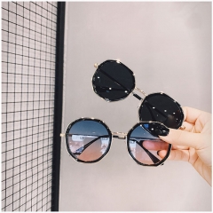 Korean Version Of The  Retro Round Polygonal Sunglasses Female Small Frame Manufacturer