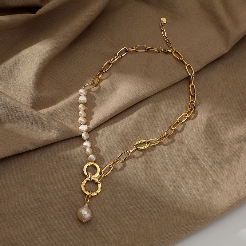 Wholesale Geometric Vintage Fashion Pearl Pendant Necklace