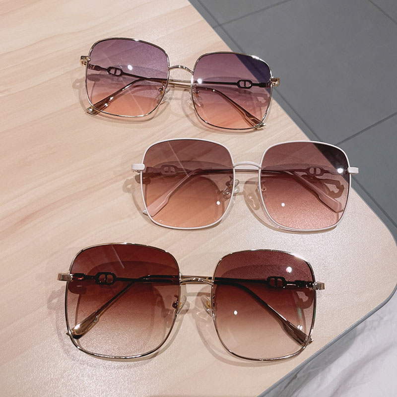 Gradient Color Fashion Sunglasses Trendy Round Face Uv Protection Sunglasses Distributor