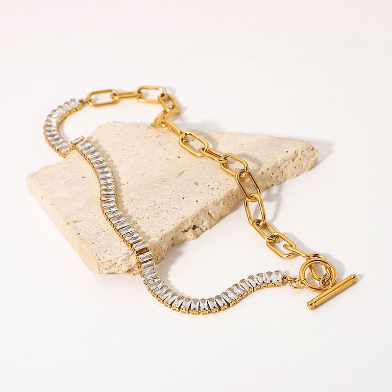 Wholesale OT Live Clasp Chain Steel Necklace