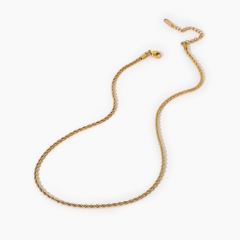 Wholesale 18k Gold Plated Stainless Steel Fine Chain Necklace