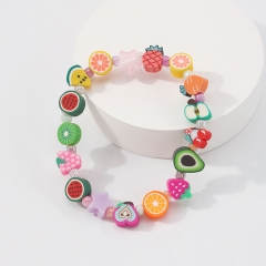 Wholesale Fruit Soft Pottery Colorful Hand Ornaments Bohemian Wind Temperament Creative  Bracelets Vendors