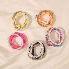 Wholesale Hand-woven Beaded Colorful Resin Bracelets Bohemian Style Bracelets Vendors