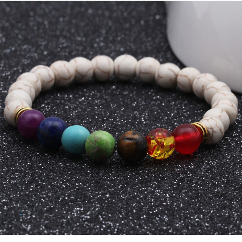 Wholesale Colorful Agate Volcanic Stone 8mm Yoga Lotus Bracelet Vendors