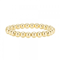 Soft Ceramic Bracelet Copper Beads Retro Stretch Rope Gold Metal String 5pcs Supplier