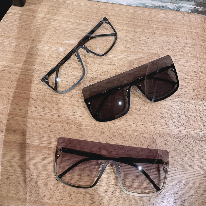 Wholesale Oversized Half-frame Transparent Sunglasses Vendors