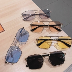 Wholesale Retro Double Beam Box Sunglasses Anti-uv Vendors