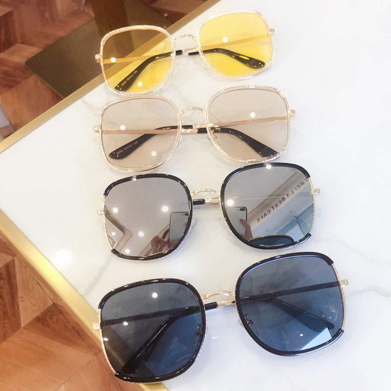Super Large Frame Box Transparent Champagne Sunshade Sunglasses Distributor