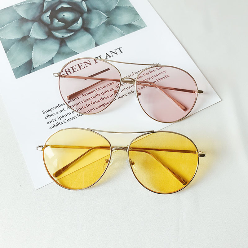 Yellow Sunglasses Tide Retro Transparent Sunglasses Distributor