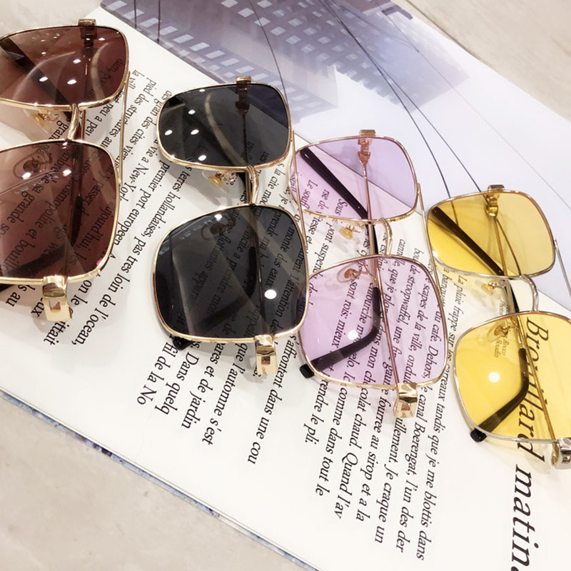 Retro Large-frame Sunglasses Fashion Metal Square Sunglasses Distributor