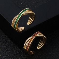 Wholesale Light Luxury Cross Zirconia Index Finger Ring