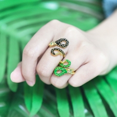 Wholesale Oil Drip Creative Personalized Snake Ring