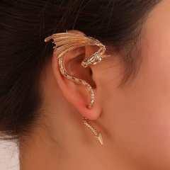 Punk Ear Clips Earrings Fashion Creative Exaggerated Dragon Single Earrings Hanging Distributor