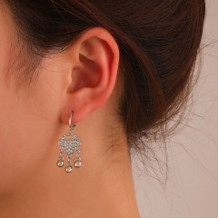 Fashion Micro-encrusted Zirconia Lock Earrings Bell Earrings Distributor