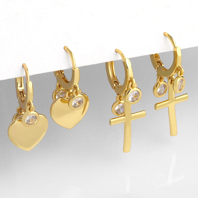 Wholesale Crucifix Love Earrings Earrings Minimalist