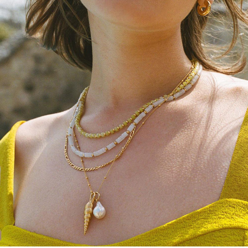 Semi-precious Stone Necklace Agate Clavicle Chain Distributor