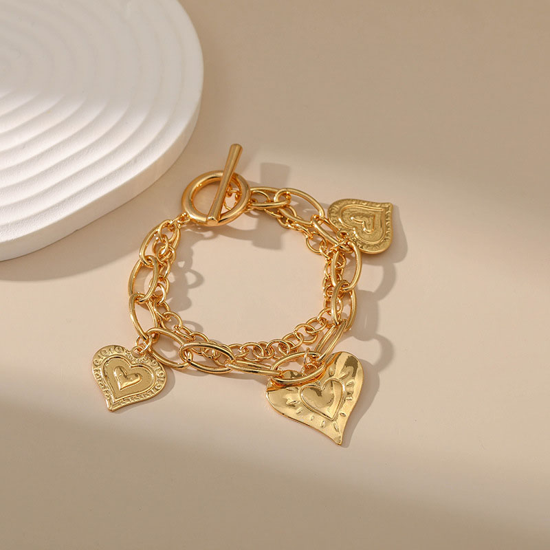 Thick Chain Multi-layer Love Alloy Piece Charm Bracelet Distributor