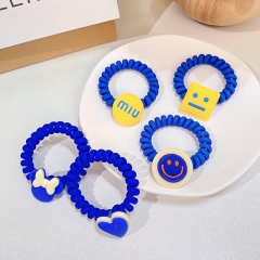 Klein Blue Children's Cartoon Telephone Line Hair Band High Elasticity Manufacturer