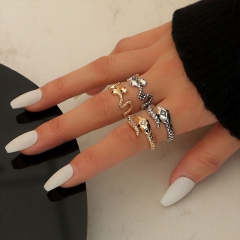 Simple Snake Ring Vintage Alloy Plating Snake Knuckle Finger Ring Manufacturer