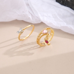 Bear Pendant Peach Heart Ladies Knuckle Ring Creative Distributor
