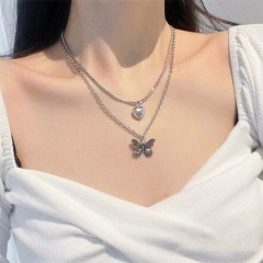 Double Hip Hop Full Diamond Box Chain Love Pendant Necklace Distributor