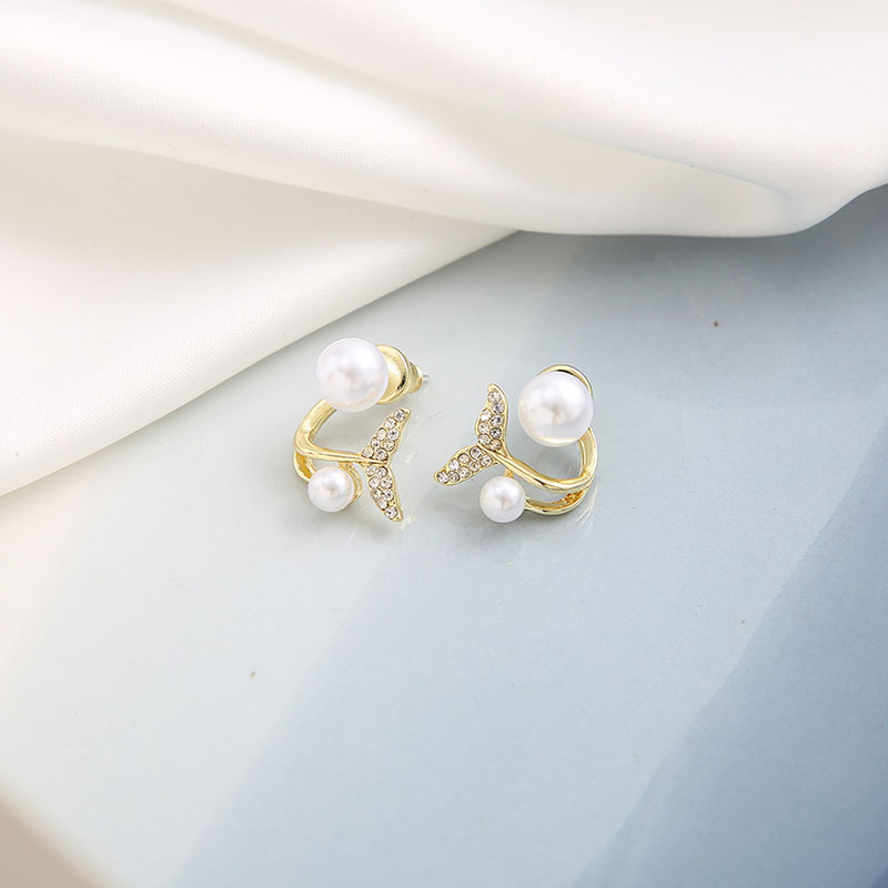 Two Wear Pearl Earrings Female Design French Vintage Distributor