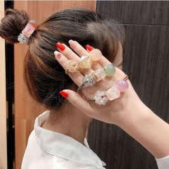 Fashion Crystal Drill Head Rope Tie Hair Rope Simple Manufacturer