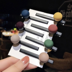 Macaron Side Hair Clip Female Colored Orb Hair Card Simple Manufacturer