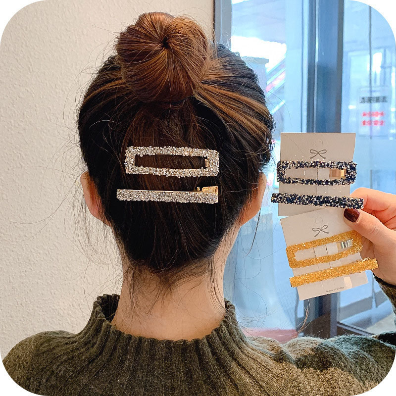 Crystal Hair Clip Female Hair Card A Word Clip Simple Bangs Clip Manufacturer