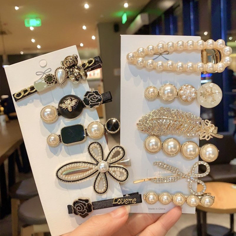 Pearl Hair Clip Set