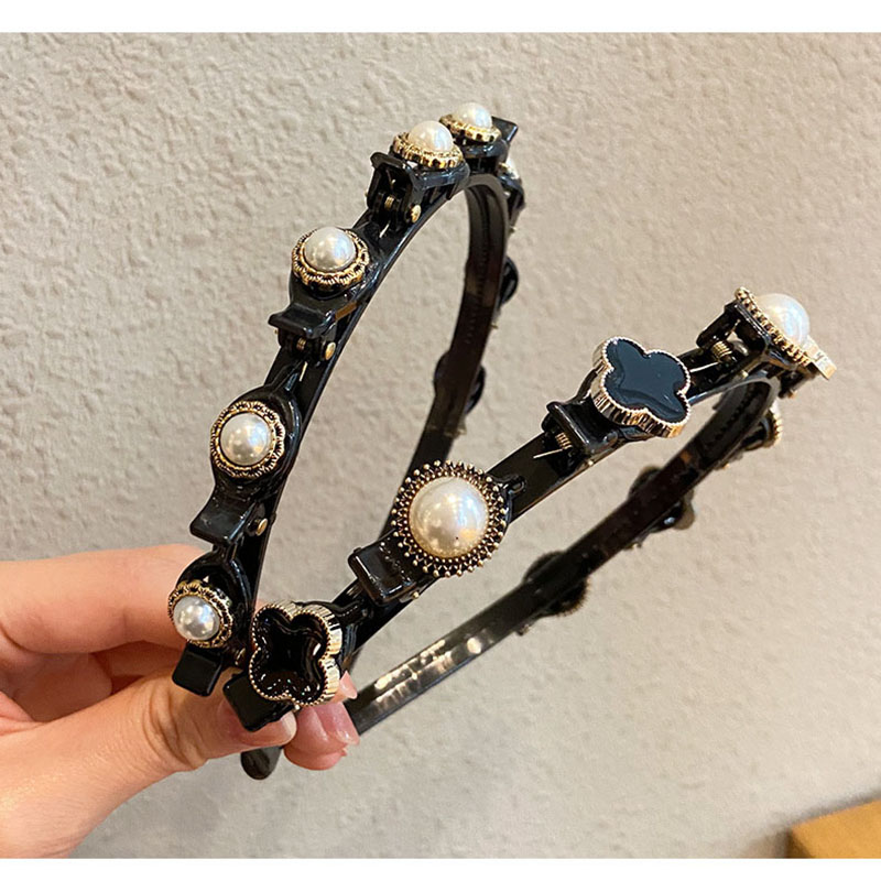 Headband Bangs Fixed Headdress Pressure Buckle Hair Card Pearl Hair Band Manufacturer