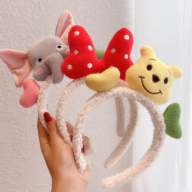 Cartoon Flower Hair Band Wide Edge Plush Hair Band Manufacturer