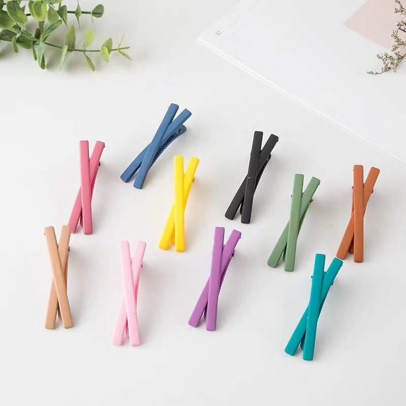 Frosted Candy-colored Cross-edge Clip A Word Clip Manufacturer