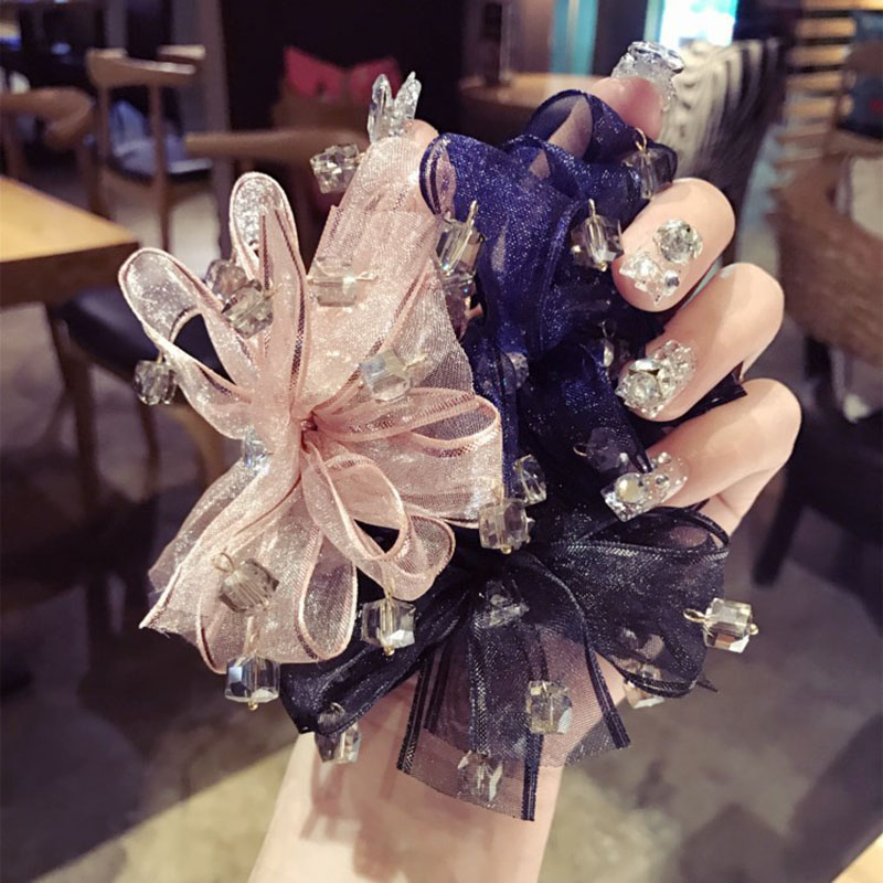 Crystal Head Flower Lace Bow Hair Band Supplier