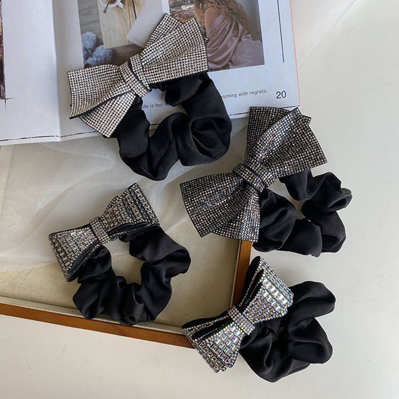Full Of Diamonds Bow Knot Large Intestine Hair Band Texture Supplier