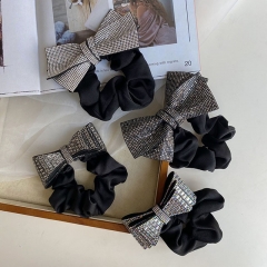 Full Of Diamonds Bow Knot Large Intestine Hair Band Texture Supplier