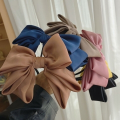 Simple Oversized Bow Fine Edge Hair Band High Cranium Top Fine Edge Headband Supplier