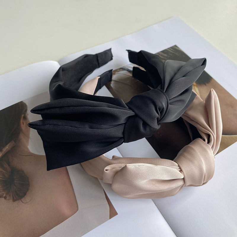 Satin Bow Wide Side Hair Band High Cranial Top Supplier