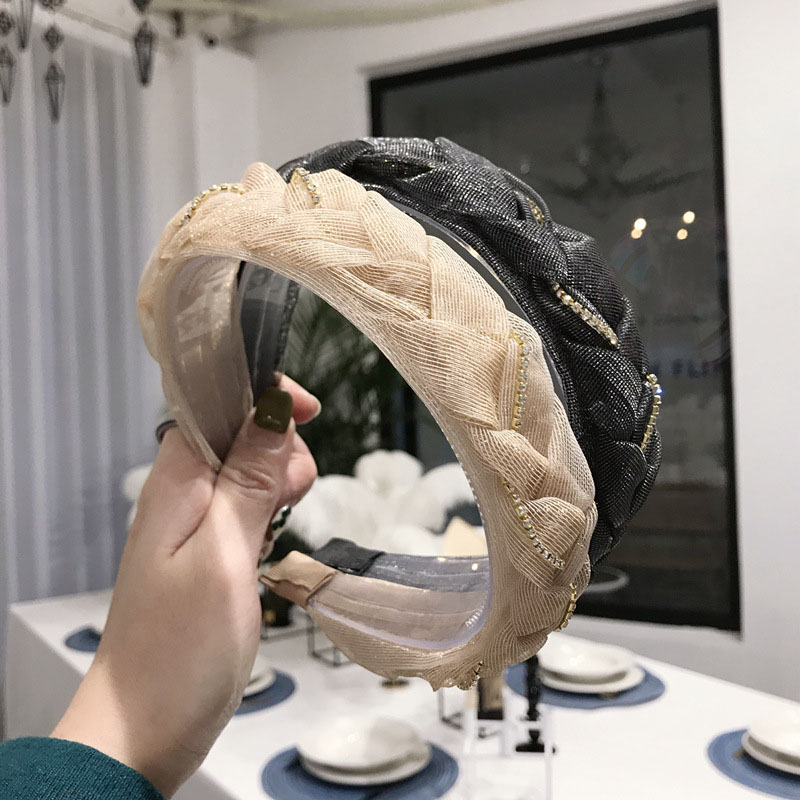 Lace Mesh Hand-woven Twist Braid Chain Hair Band Supplier