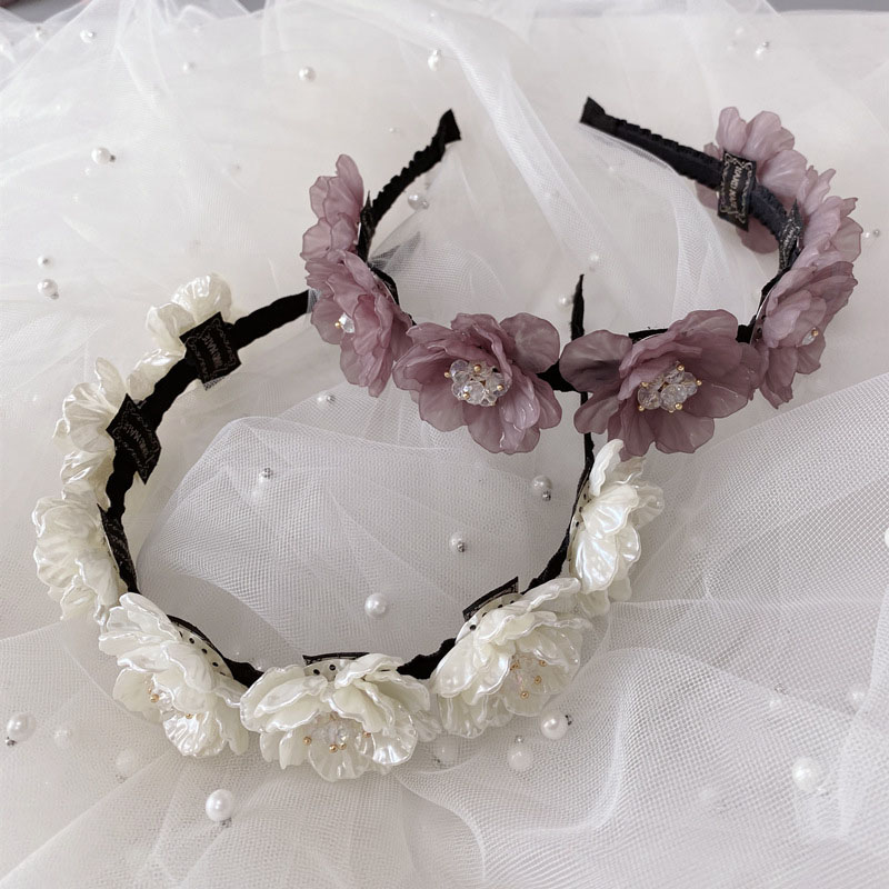 Resin Simulation Flower Ring Hair Band Bridal Hair Accessories Headband Supplier