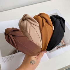 Simple Fashion Fabric Wide Side Hair Band Knotted High Cranial Top Supplier