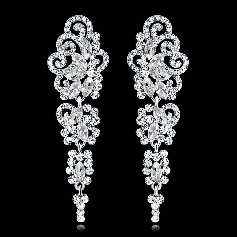 Bridal Earrings Paired With High-grade Crystal Fashion Earrings Manufacturer