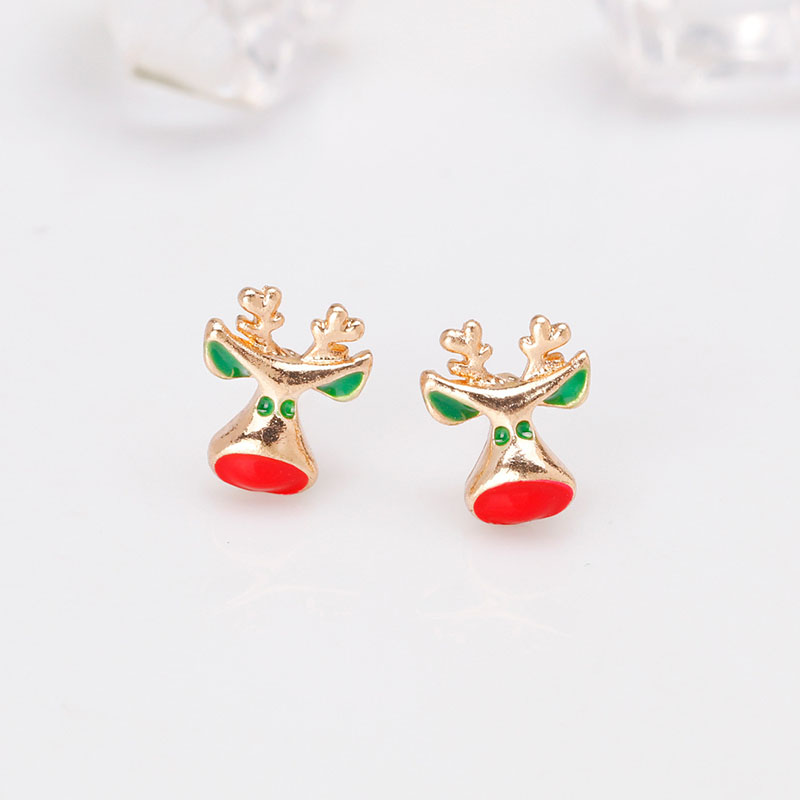 Fashion Alloy Diamond Christmas Moose Earrings Stud Earrings Manufacturer