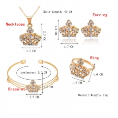Exquisite Crown Jewellery Four Piece Set Distributor