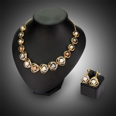 18k Saturn Ring Alloy Pearl Necklace Distributor