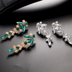 Colorful Gemstone Rhinestone Bridal Creative Alloy Necklace Jewellery Set Manufacturer
