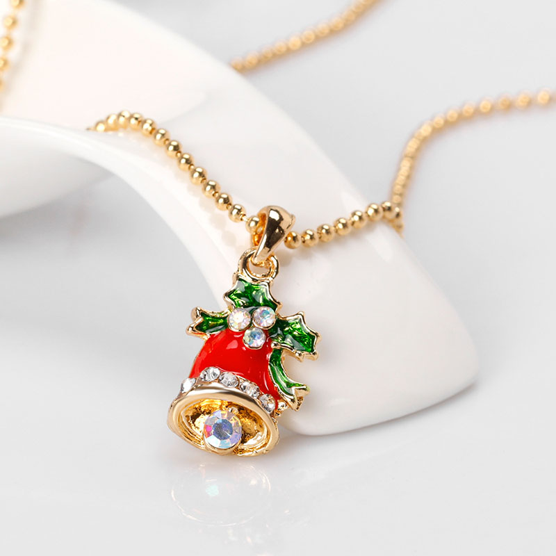 Personalised Cartoon Christmas Bells Single Pendant Necklace Distributor